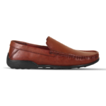Cognac Brown Leather Casual Loafer Shoes S1191