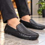 Diamond Pattern Leather Loafer SB-S1177