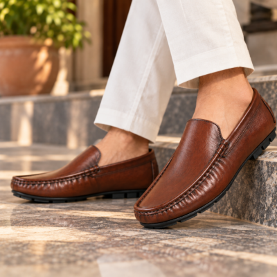 Classic Antique Brown Leather Loafer S1187