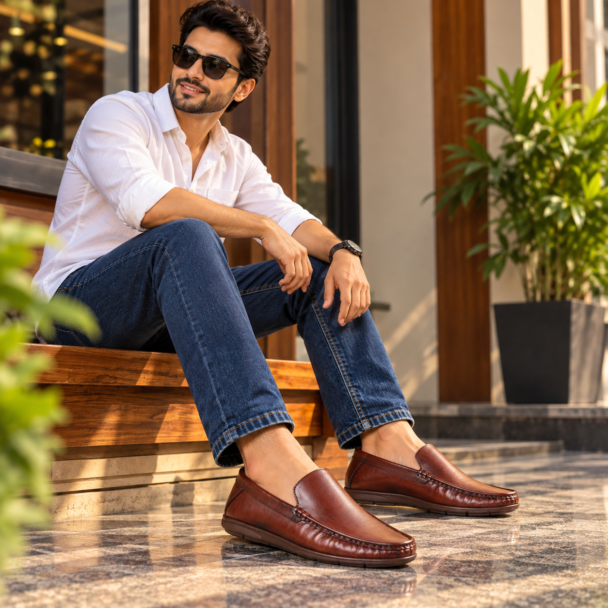 Premium Polish Shine Leather Casual Shoes For Men SB-S1195