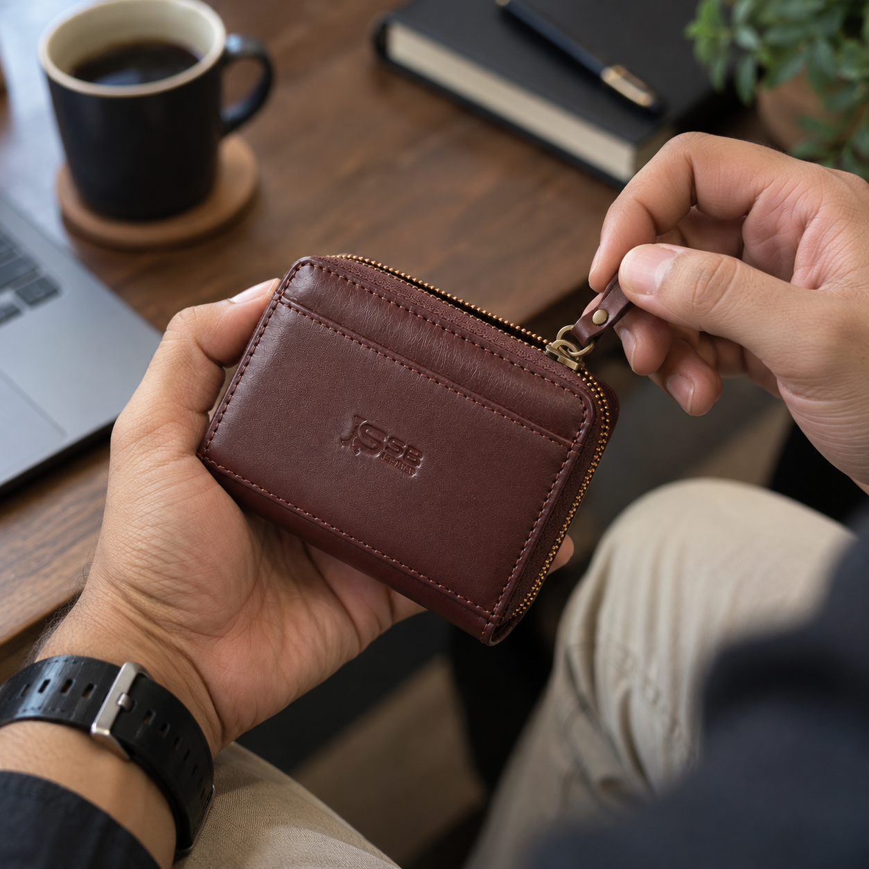 SSB Unisex Compact Multi-Purpose Zip Wallet W249