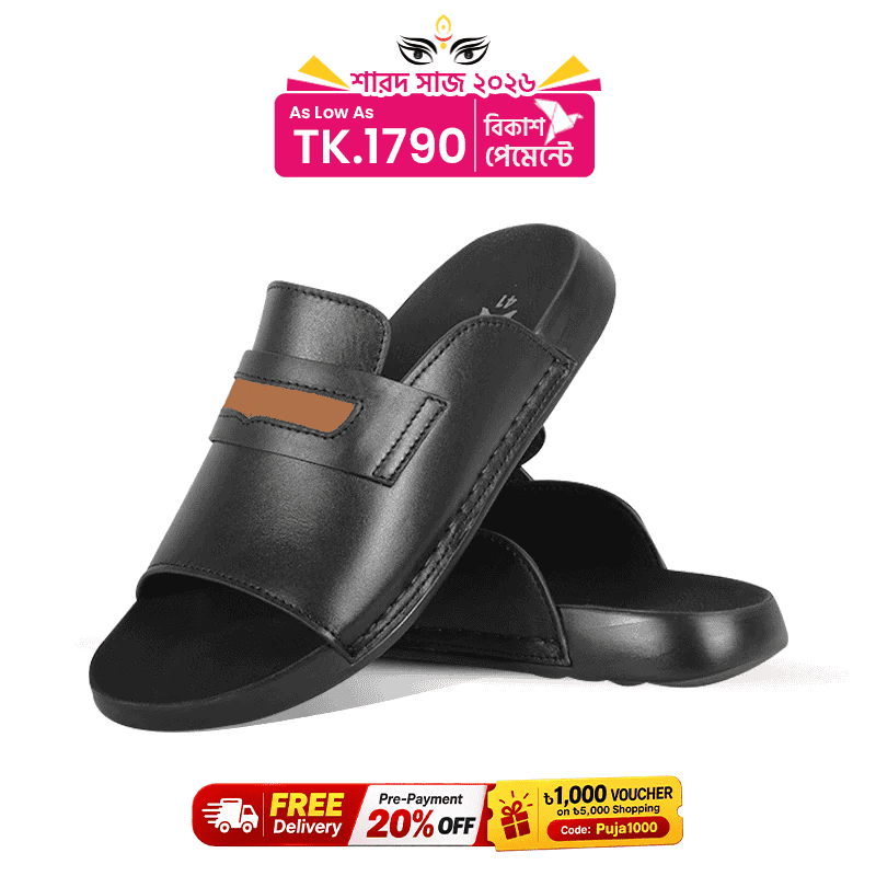 Leather Slide Sandal For Men SB-S1134