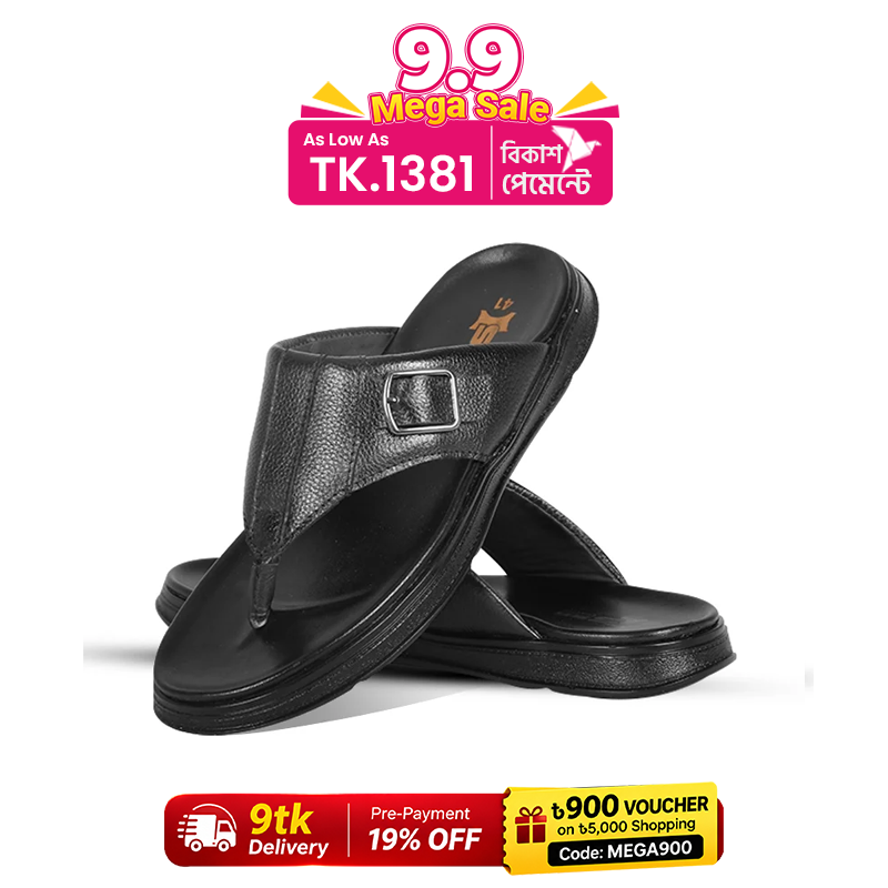 SSB Comfort Leather Sandals Shoe For Men S1178
