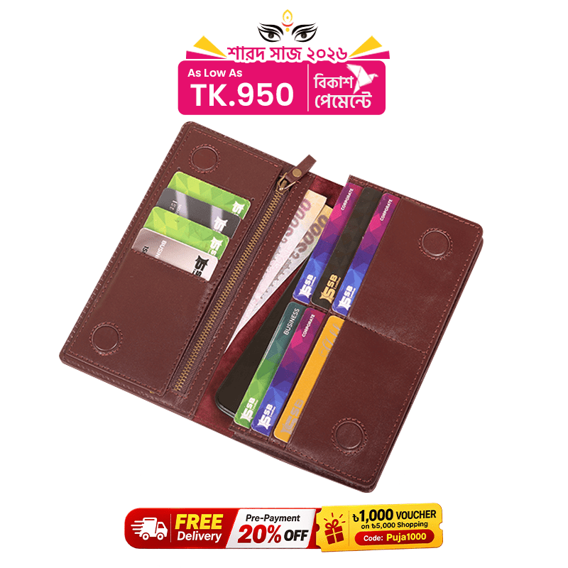 Agun Multifunctional Leather Long Wallet SB-W247