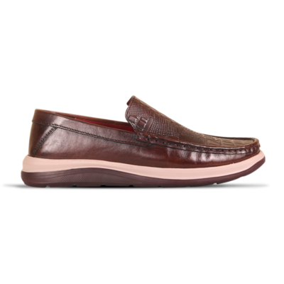 Croco Embossed Design Comfort Leather Casual Shoes S1200