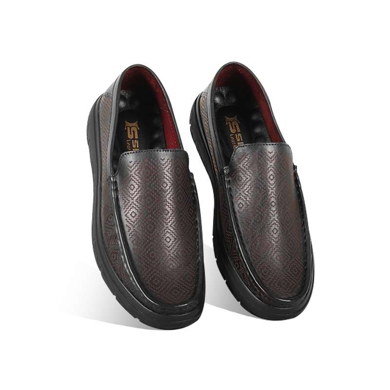Laser Cut Patterned Leather Casual Shoes S1204