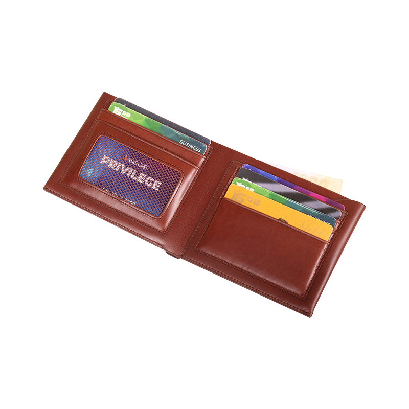 Oil Pull Up Leather Bi-Fold Wallet W253