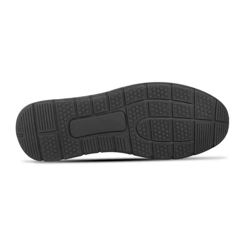 Black Texture Leather Comfort Casual Shoes S1205
