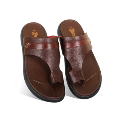 Classic Black Leather Sandal For Men S1206