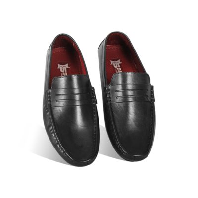 Classic Black Leather Loafer For Men S1196 - Image 4