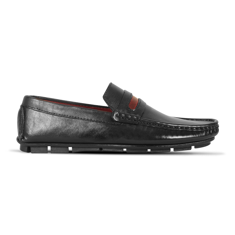 Classic Black Leather Loafer For Men S1197