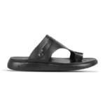 Classic Black Leather Sandal For Men S1199