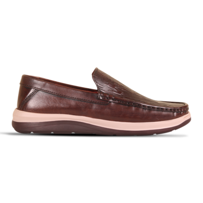 Black Texture Leather Comfort Casual Shoes S1201