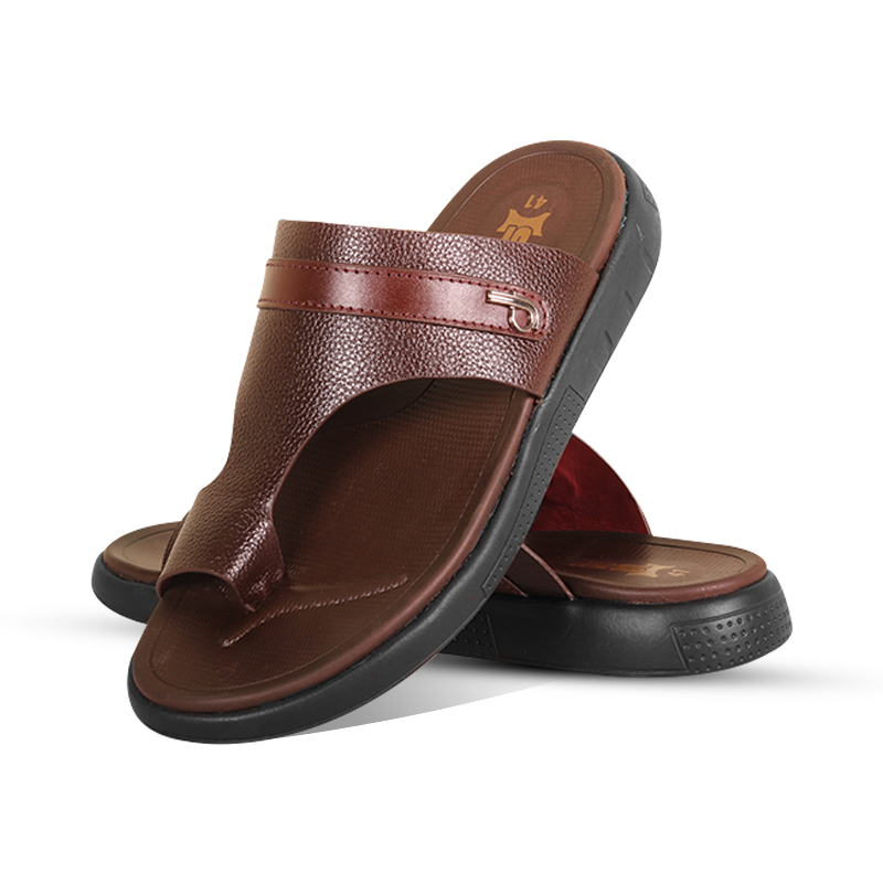 Classic Black Leather Sandal For Men S1206