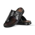 Classic Black Leather Sandal For Men S1198