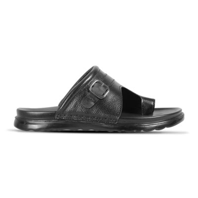 Classic Black Leather Sandal For Men S1198